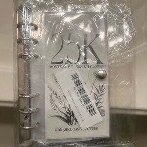 2.5K & 5k Monthly Savings Challenge Wallet Insert - Clear with Black Print